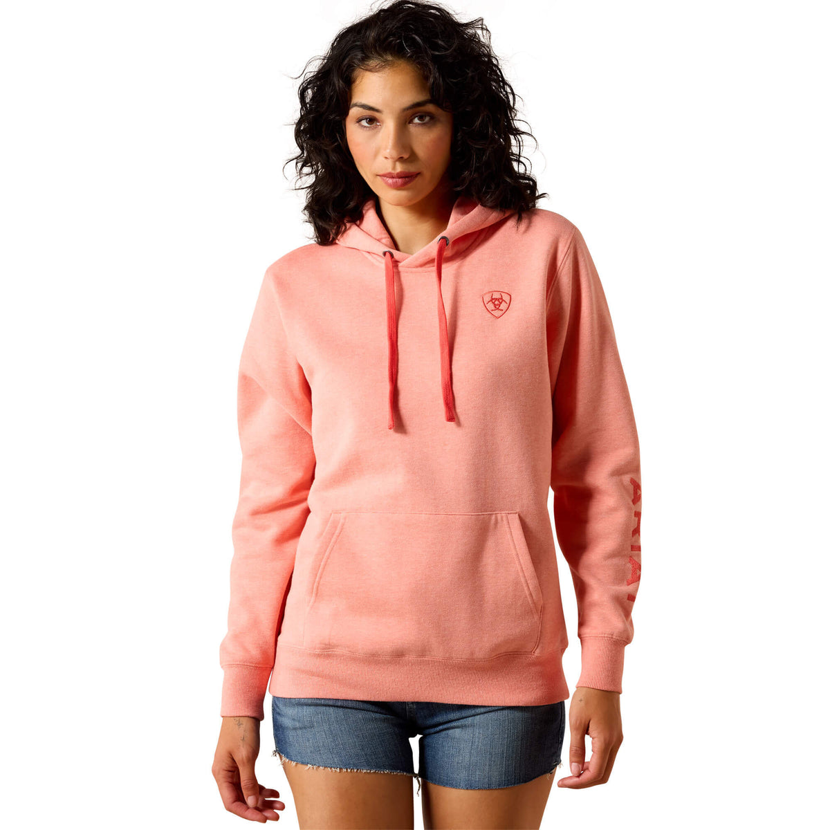 Ariat Ladies Ariat Logo 2.0 Hoodie - Peach Amber Heather