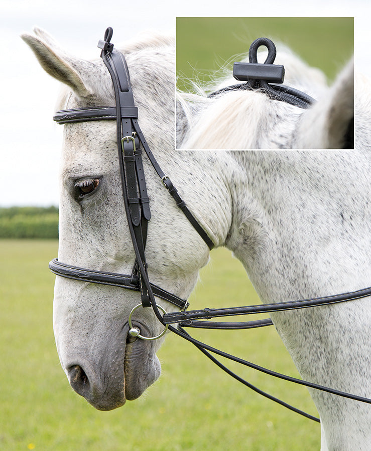 Shires Elastic Training Reins - Black