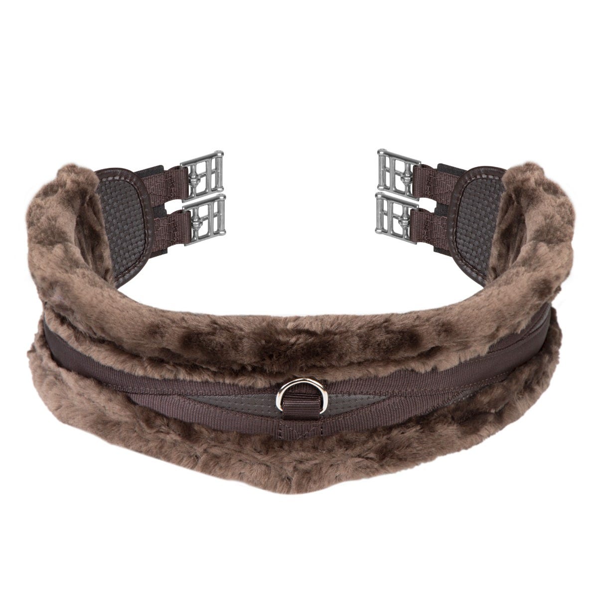 ARMA SupaFleece Contour Girth - Elastic - Brown