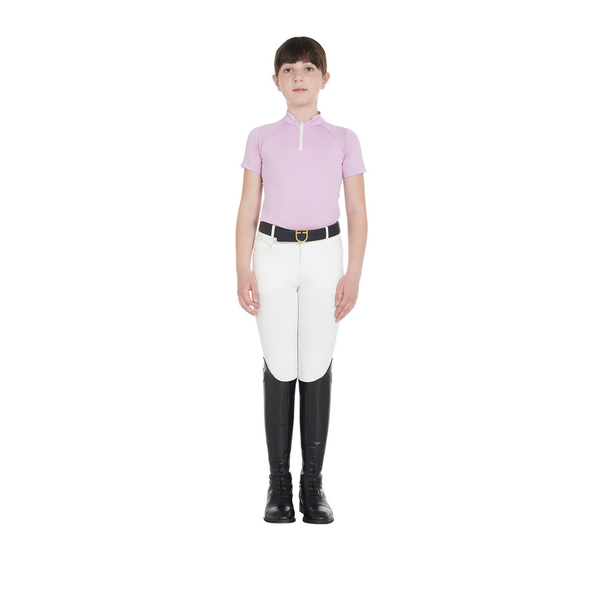 Equestro Kids' unisex breeches in technical fabric