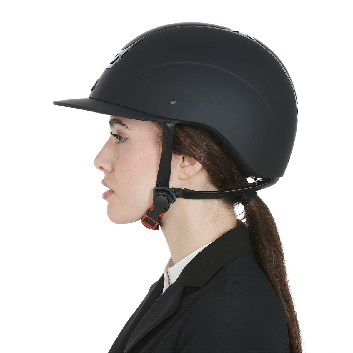 Equestro Ultra-light helmet with silk-effect shell