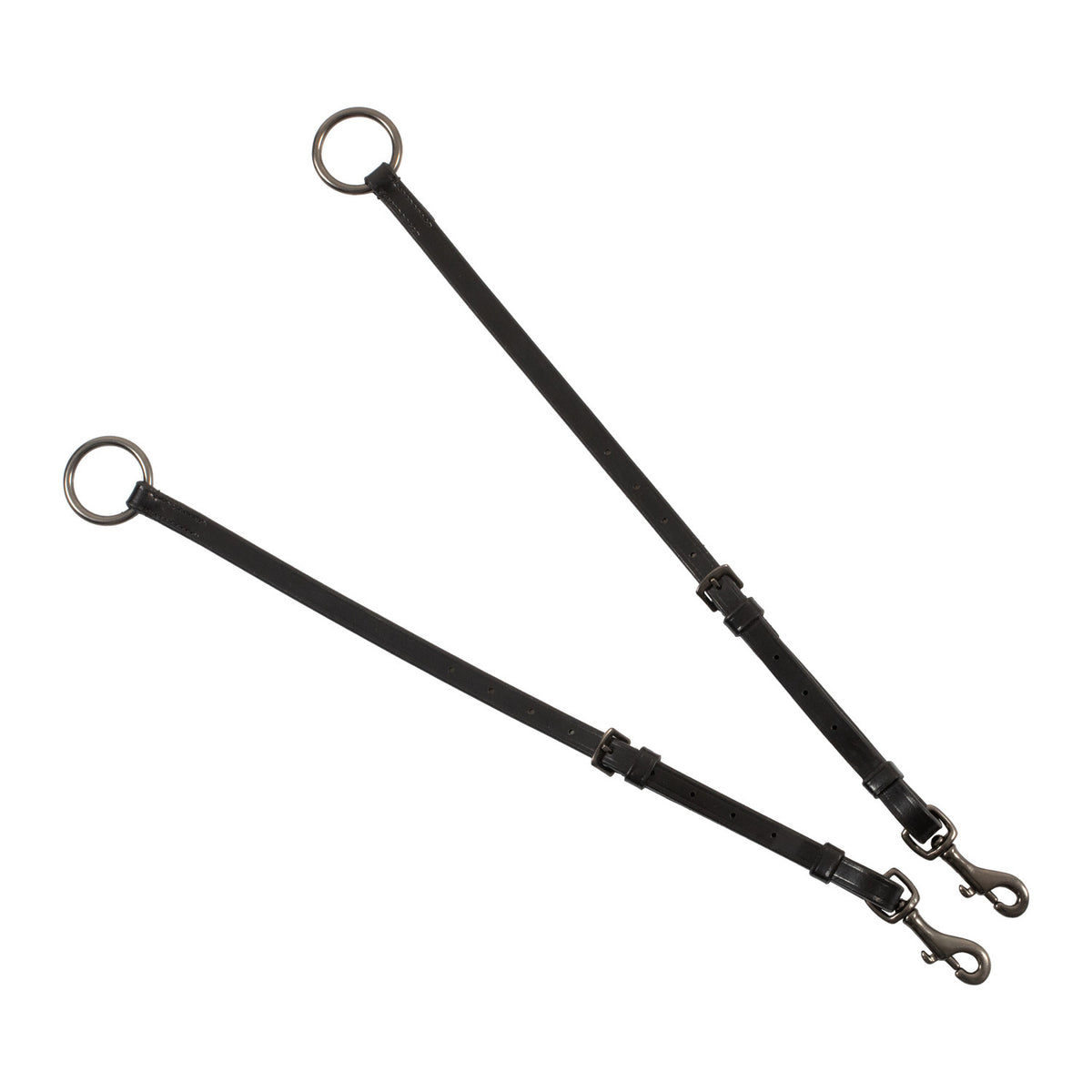 Equestro Tanned leather fork breastplate with black clincher