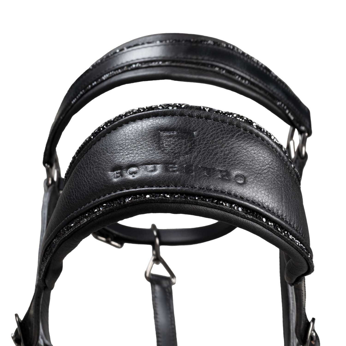 Equestro Leather halter with glittery piping