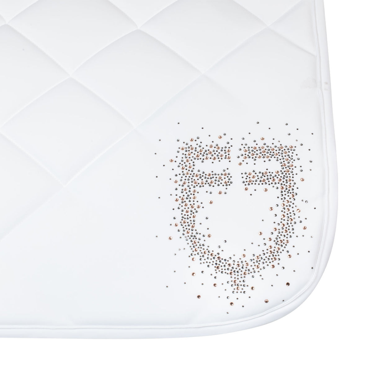 Equestro Dressage saddle pad rhinestone logo
