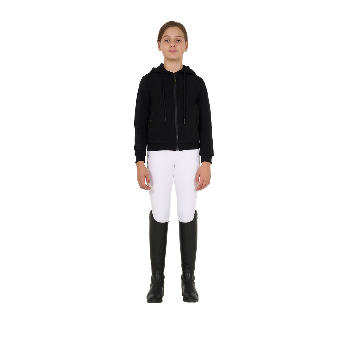 Equestro Girls' full zip sweatshirt inner fleece