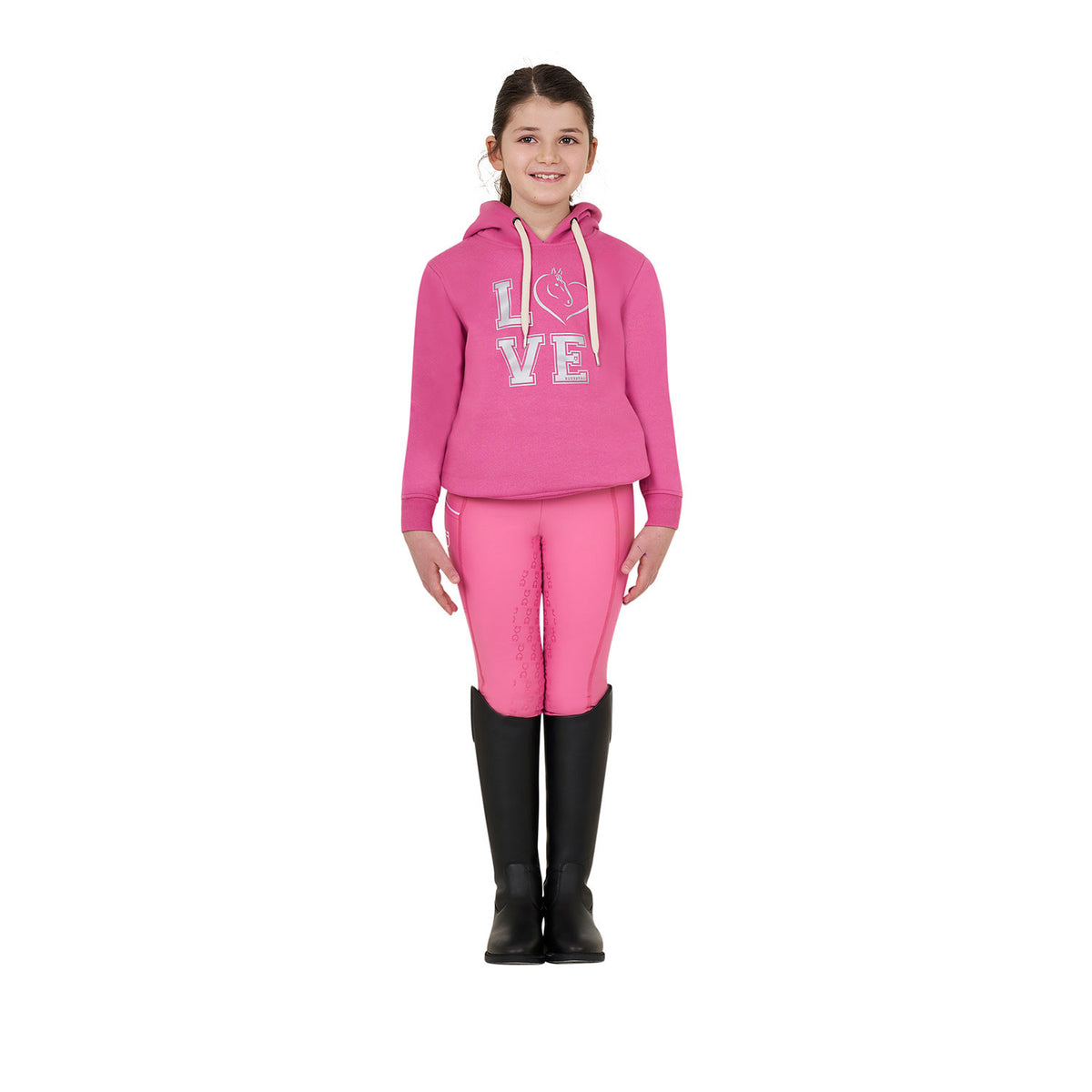 Equestro Girls' Winter Love hooded sweatshirt