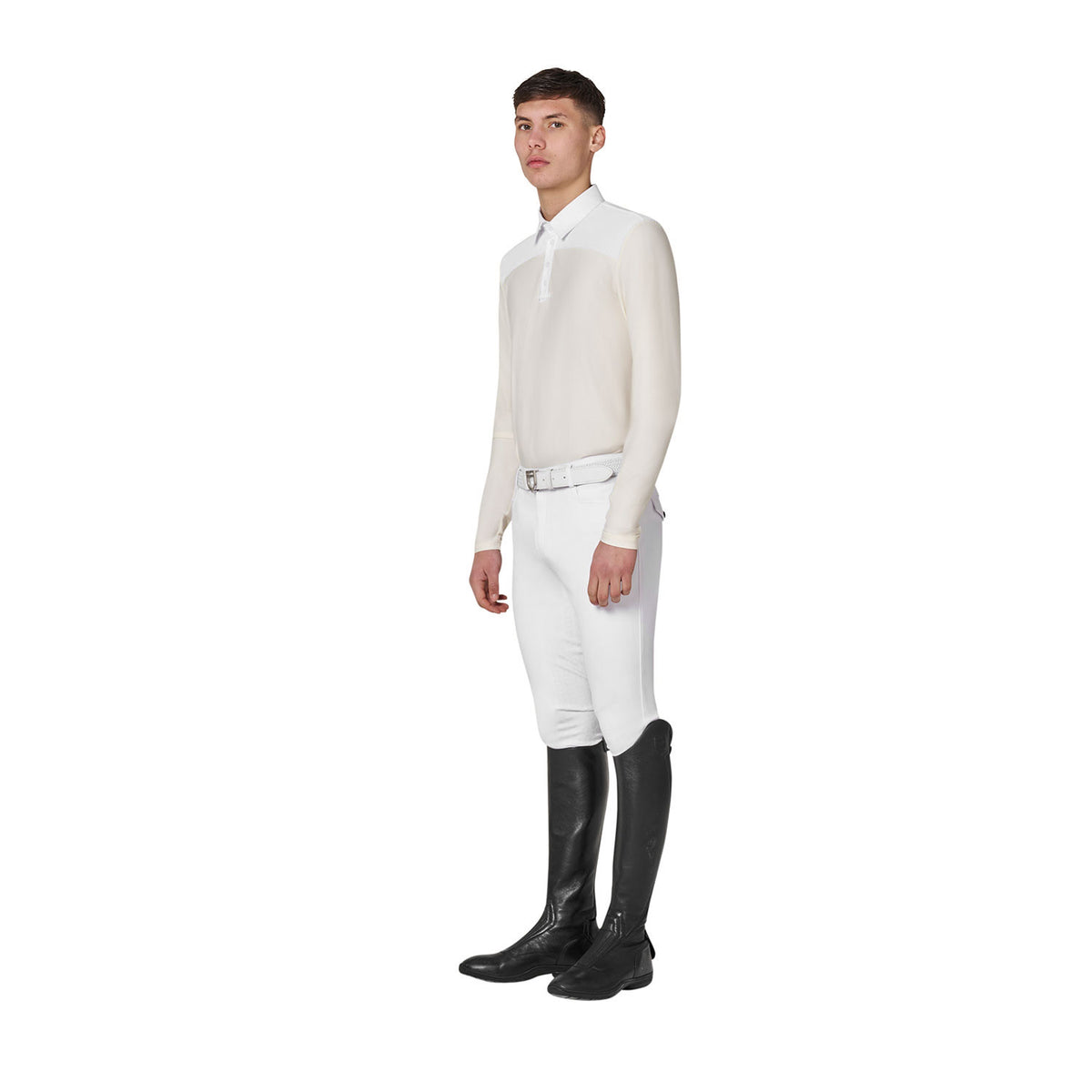 Equestro Men's long-sleeved competition polo shirt