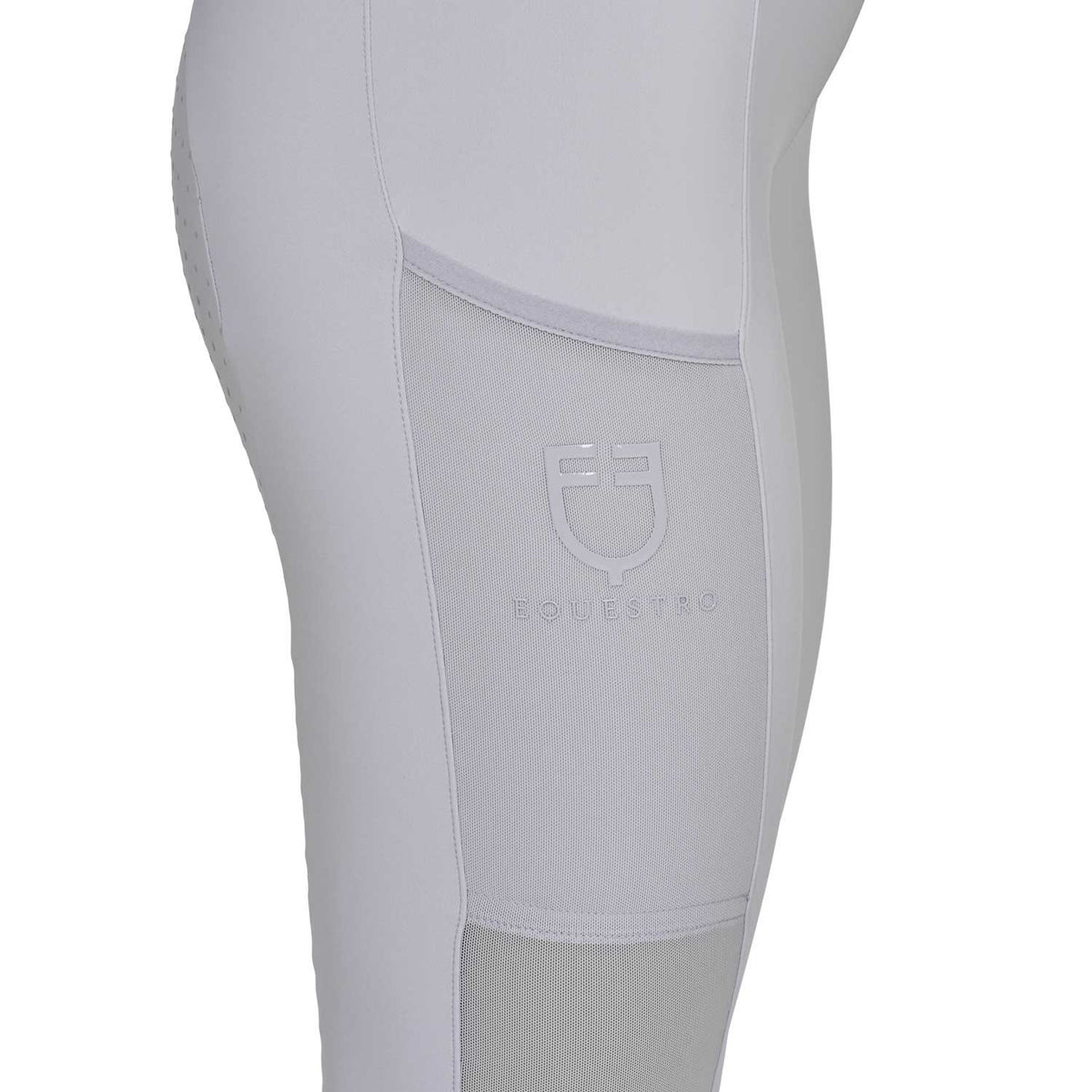 Equestro Women's full grip leggings with perforated inserts