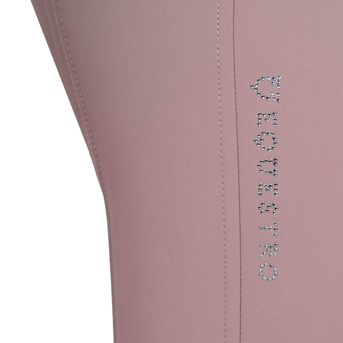 Equestro Women's high-waisted breeches with rhinestone logo