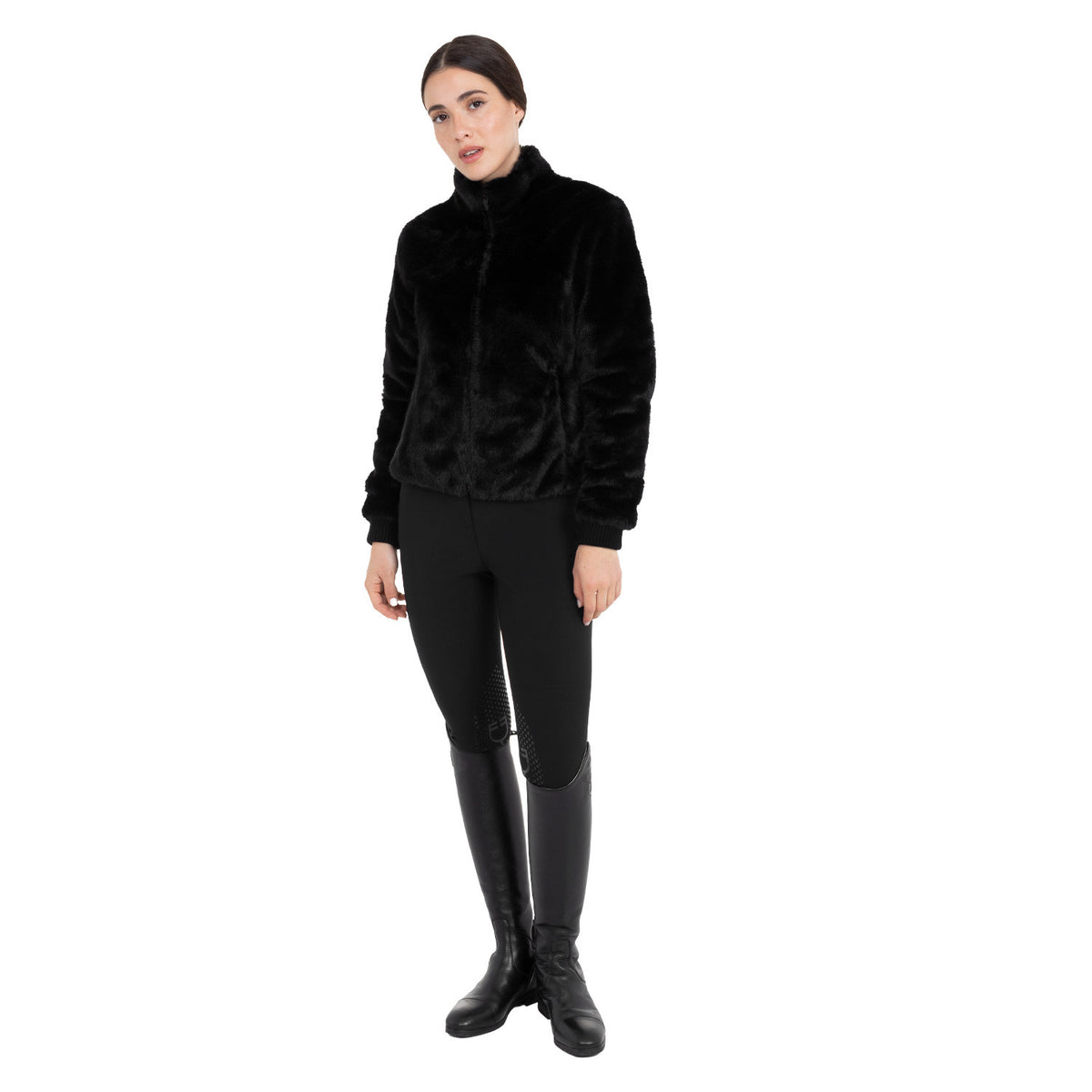 Equestro Women's outerwear in faux fur