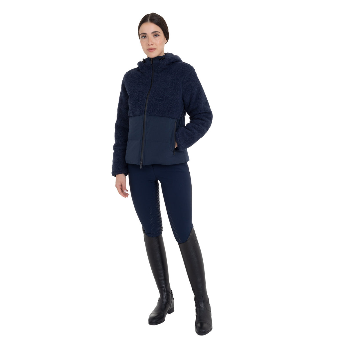 Equestro Women's down jacket with teddy inserts