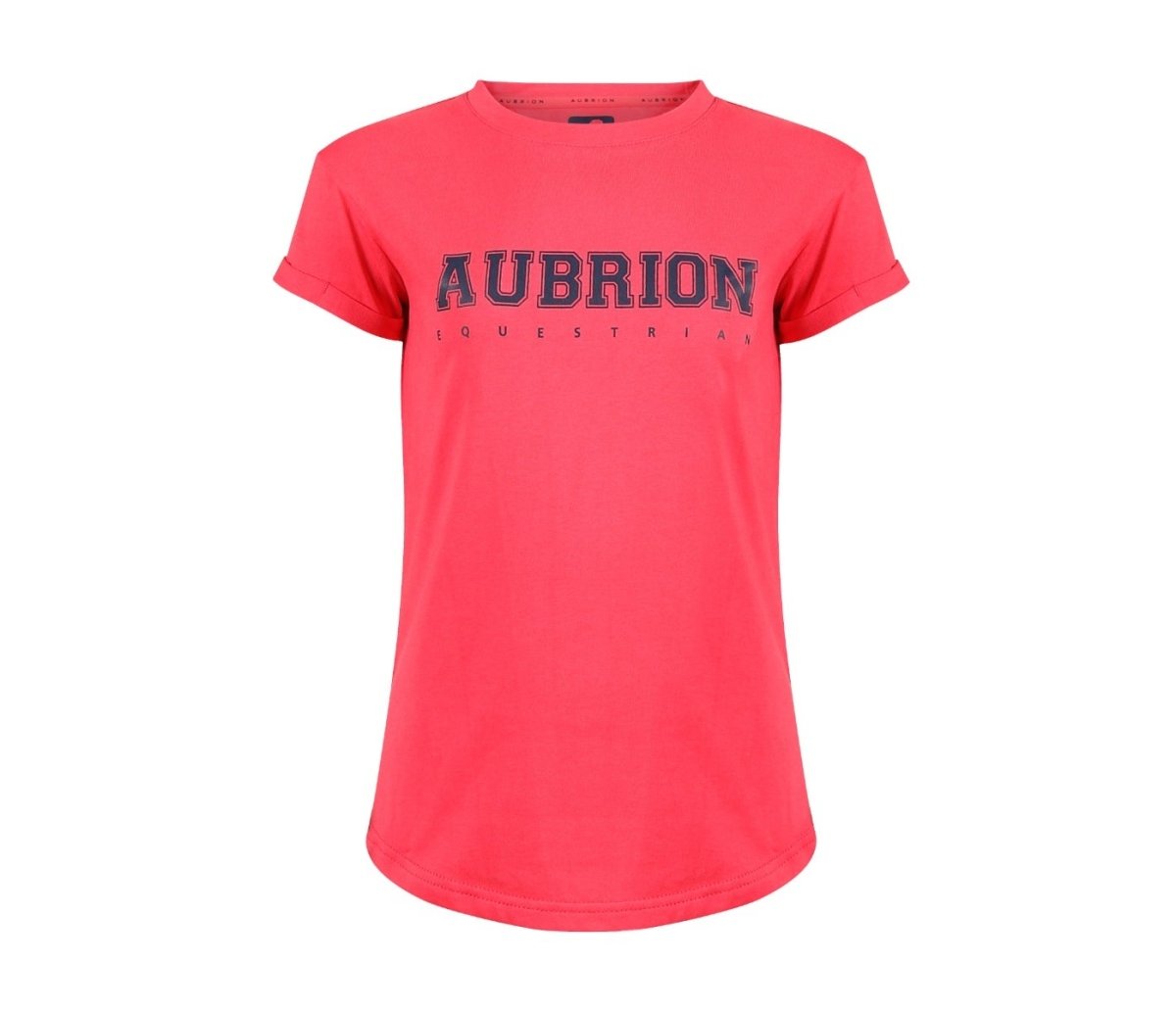 Aubrion SS24 Repose T-Shirt - Young Rider - Coral - 11/12 Years
