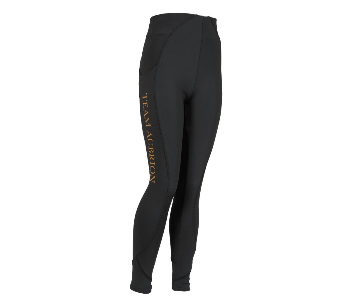 Aubrion SS24 Team Riding Tights - Young Rider - Black - 11/12 Years