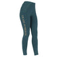 Aubrion SS24 Team Riding Tights - Young Rider - Green - 11/12 Years
