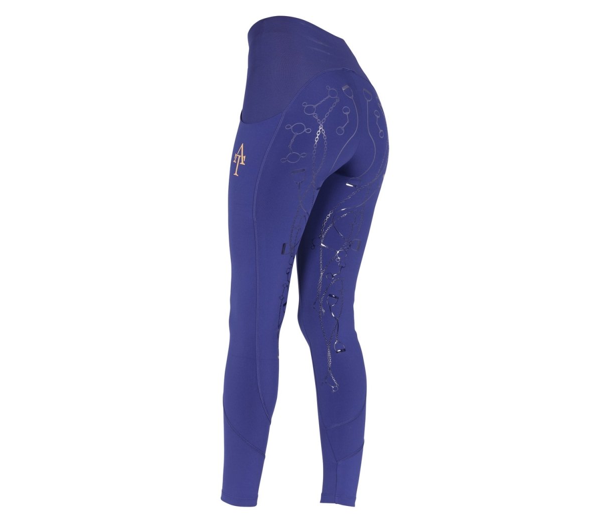 Aubrion SS24 Team Riding Tights - Young Rider - Navy - 11/12 Years