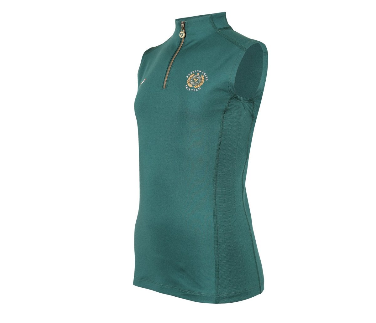 Aubrion SS24 Team Sleeveless Base Layer - Young Rider - Green - 11/12 Years