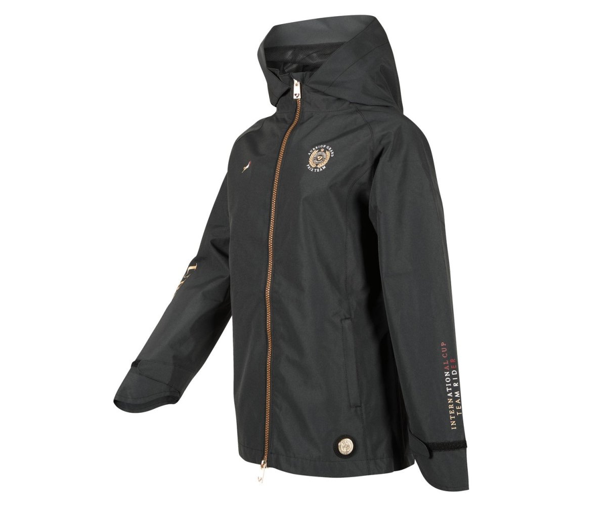 Aubrion SS24 Team Waterproof Jacket - Young Rider - Black - 11/12 Years