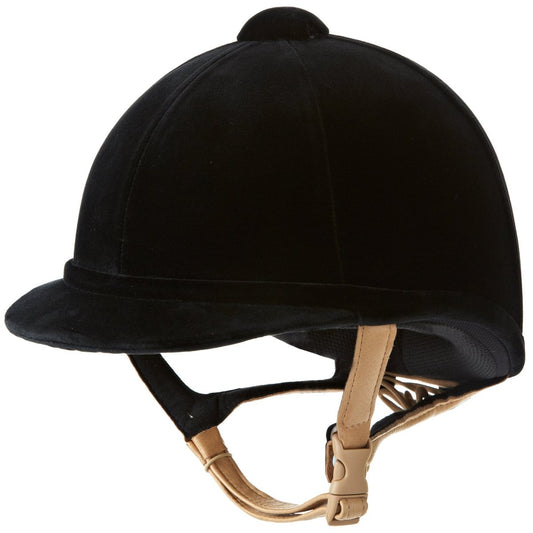 Charles Owen Hampton Velvet Riding Hat - Black - 6 5/8 - 54cm