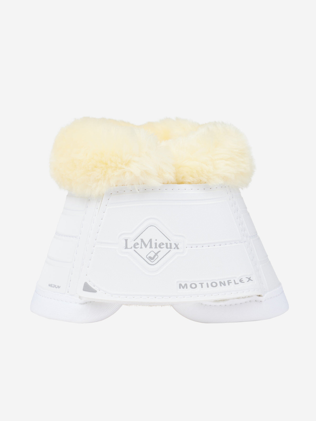 LeMieux Motionflex Over Reach Boot with Fur Edge - White
