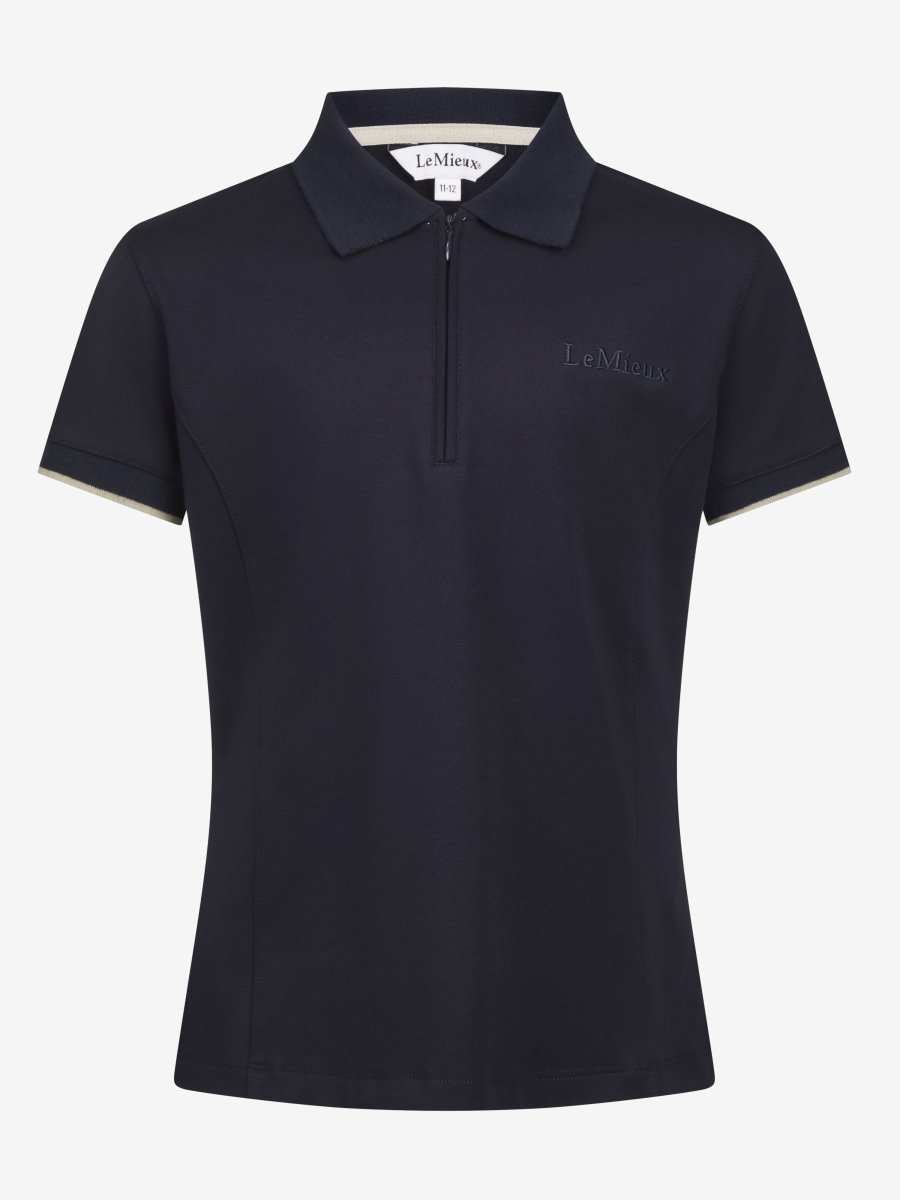 LeMieux SS24 Young Rider Polo Shirt - Navy - 7-8 years