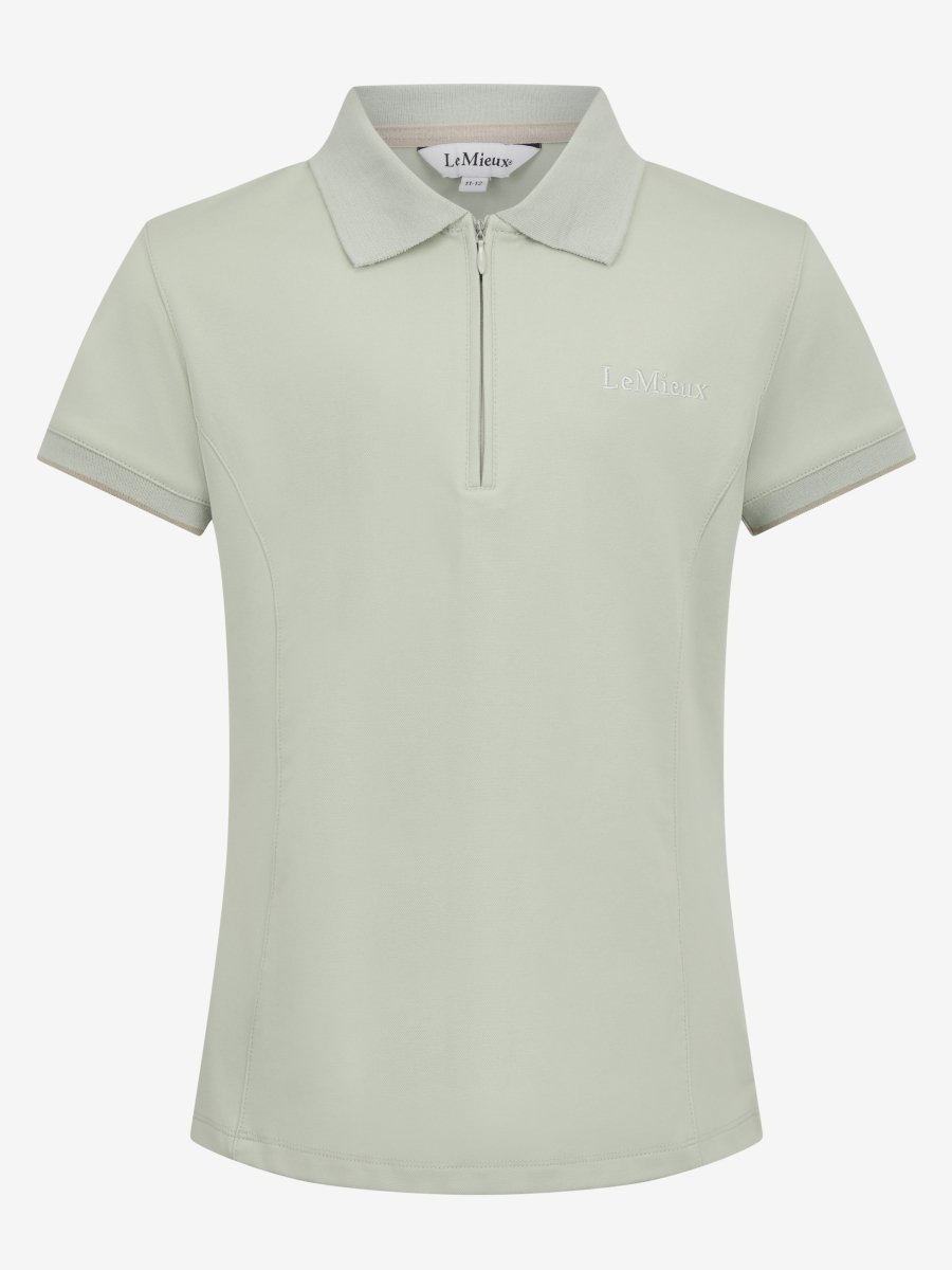 LeMieux SS24 Young Rider Polo Shirt - Pistachio - 7-8 years