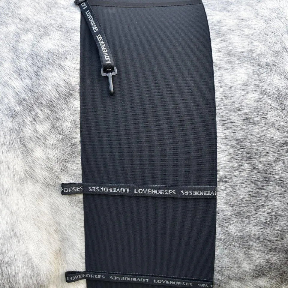 LoveHorses Deluxe Body Bandage - Black - Cob