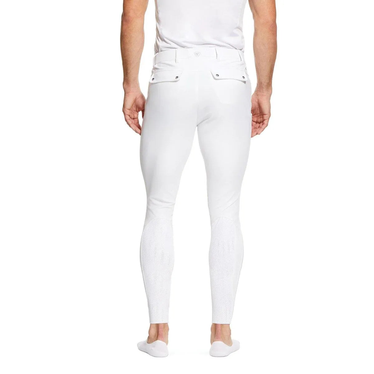 Ariat Mens Tri Factor Grip Knee Patch Breech - White - 28R