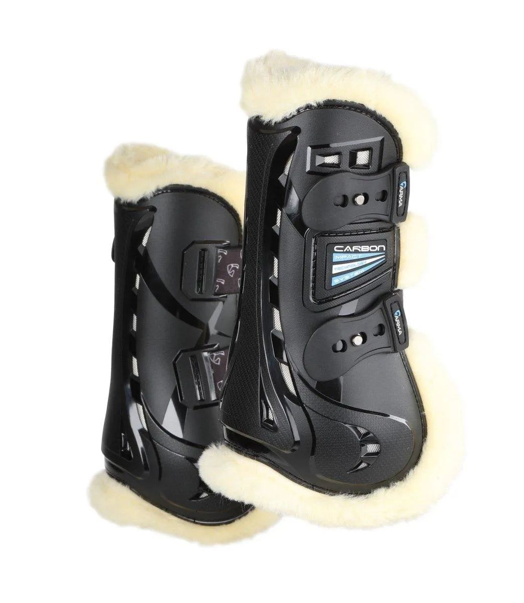 ARMA Carbon SupaFleece Tendon Boots - Black - Cob