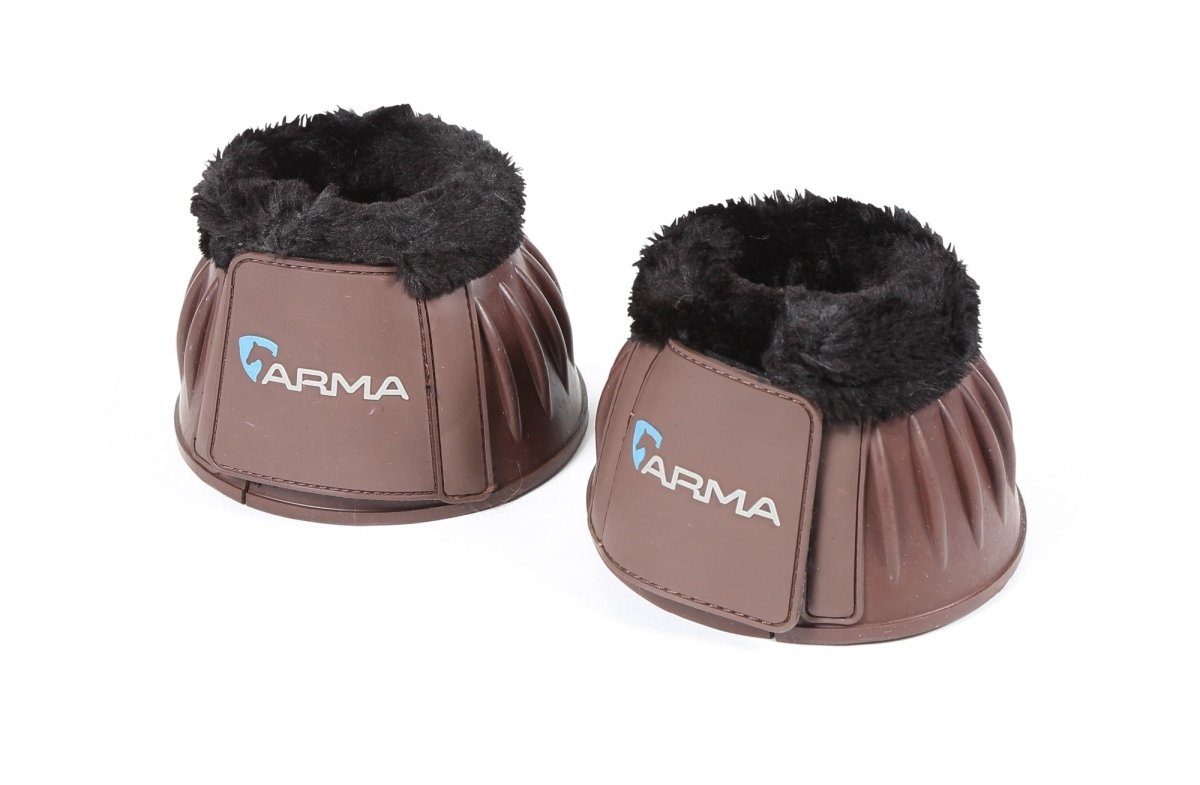 ARMA Fleece Over Reach Boots - Black - Cob