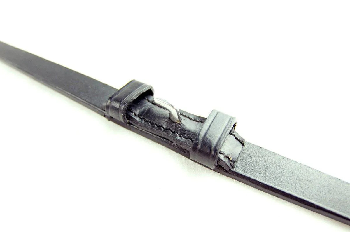 Ascot Dressage Reins 1/2" - Black - Pony