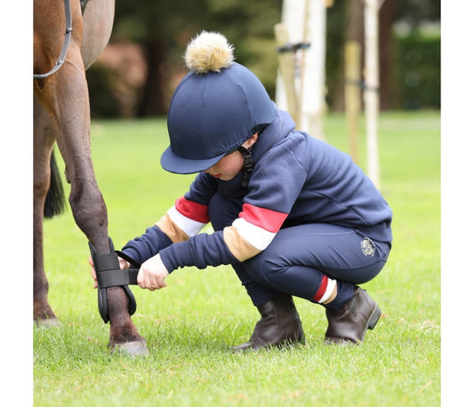 Aubrion AW23 Young Riders Team Shield Riding Tights - Navy - 9/10