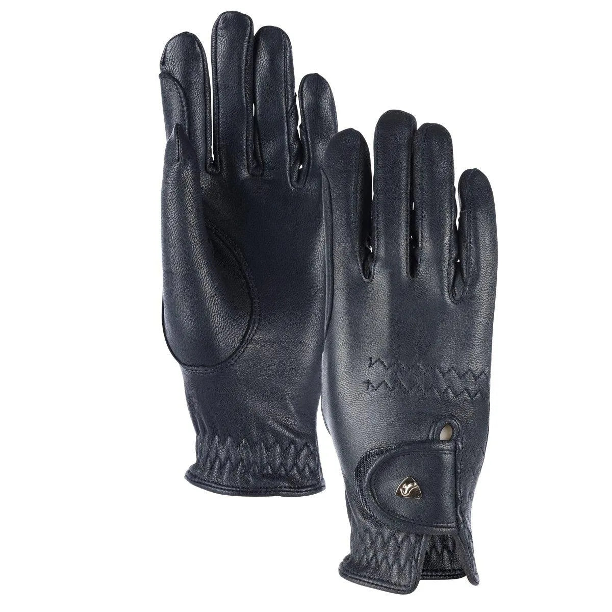 Aubrion Estade Premium Riding Gloves - Child - Black - S