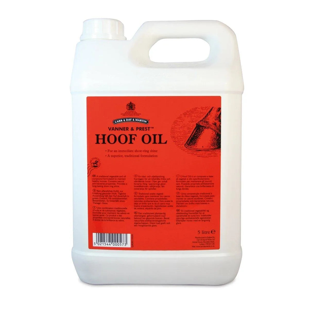 Carr & Day & Martin Vanner & Prest Hoof Oil - 5Lt -