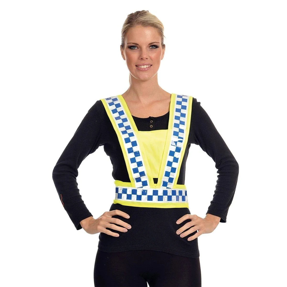 Equisafety Polite Reflective Hi-Vis Adjustable Body Harness - Adult -