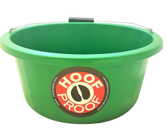 Hoof Proof Shallow Feeder/Multi Purpose Bucket 15 Lt - Green - 15Lt