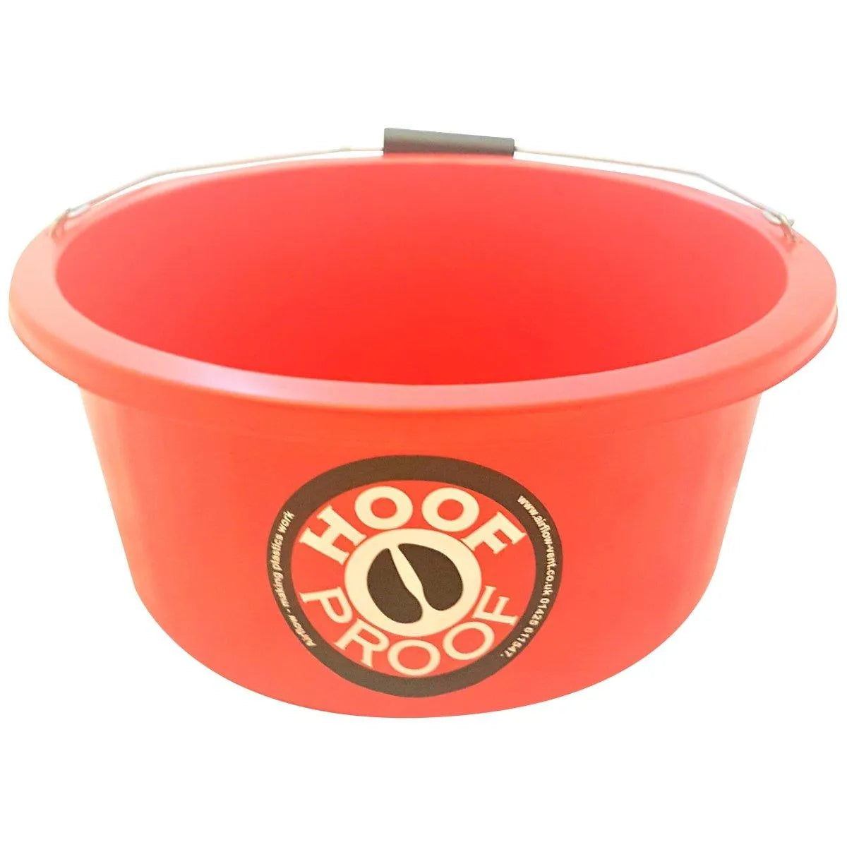 Hoof Proof Shallow Feeder/Multi Purpose Bucket 15 Lt - Red - 15Lt