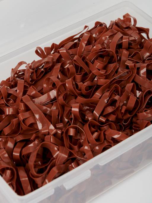 LeMieux Silicone Plaiting Bands - 1000 bands - Brown -