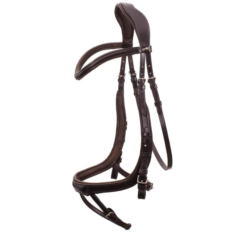 Schockemohle Equitus Alpha Anatomic Bridle - Black/Silver - Cob