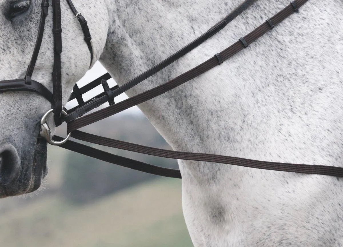 Shires GARA Cotton Web Draw/running Reins - Black - 7/8