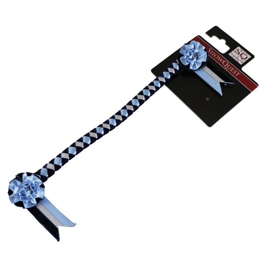 Showquest Browband Newport - Navy/Pale Blue/Silver - Pony