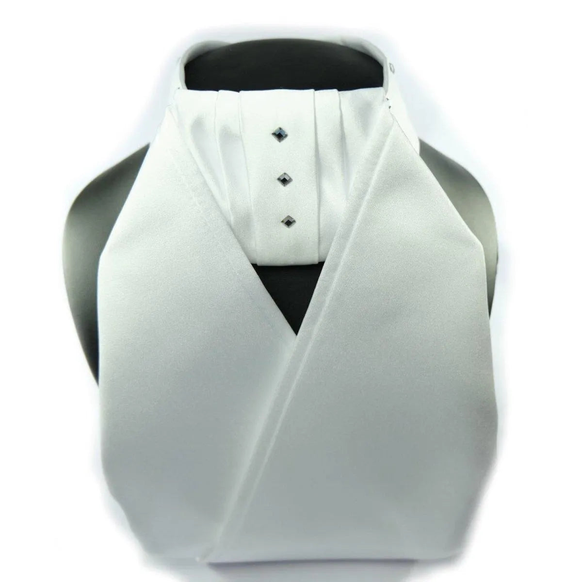 Showquest Stock Chique Ready Tied C/W Crystals - White -