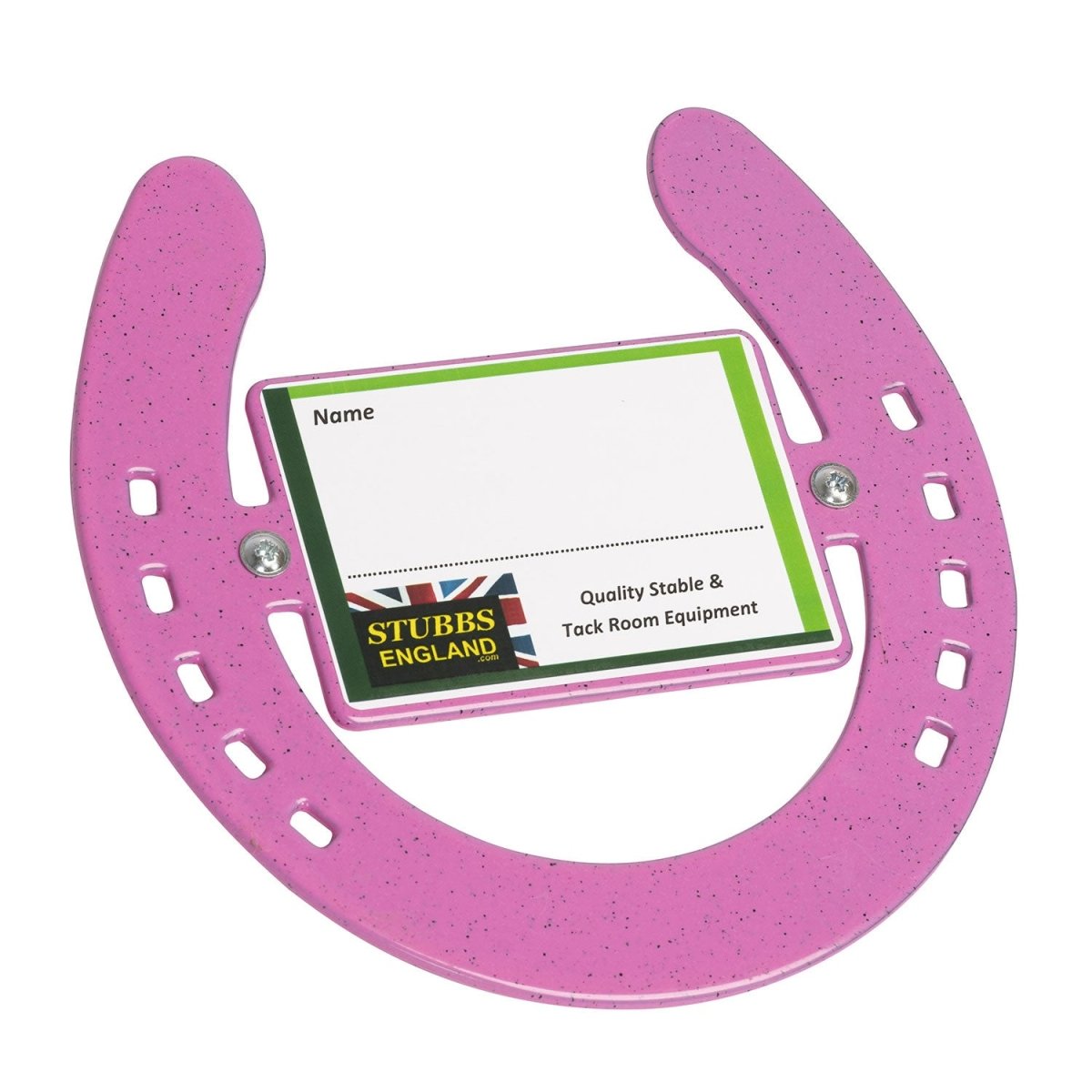 Stubbs Horseshoe With Name Plate - Pink -