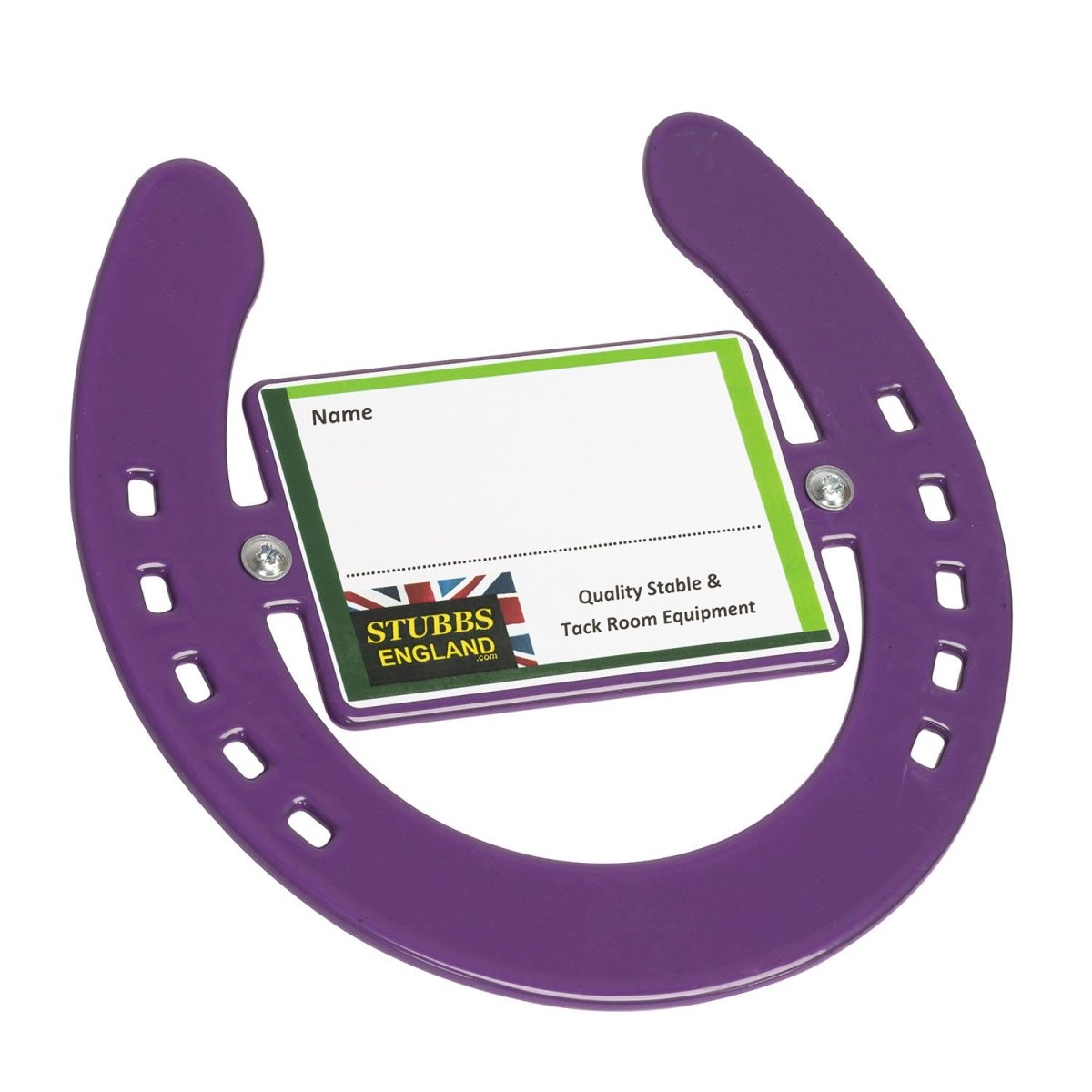 Stubbs Horseshoe With Name Plate - Purple -