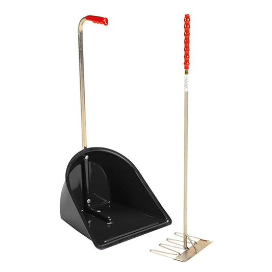 Stubbs Stable Mate Manure Collector High with Rake - Black -