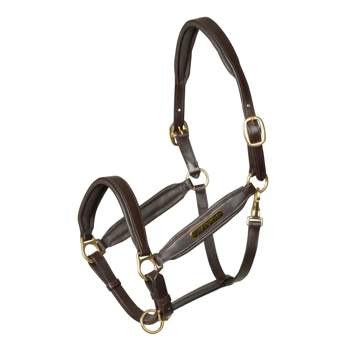 Velociti Gara Leather Headcollar - Black - Cob