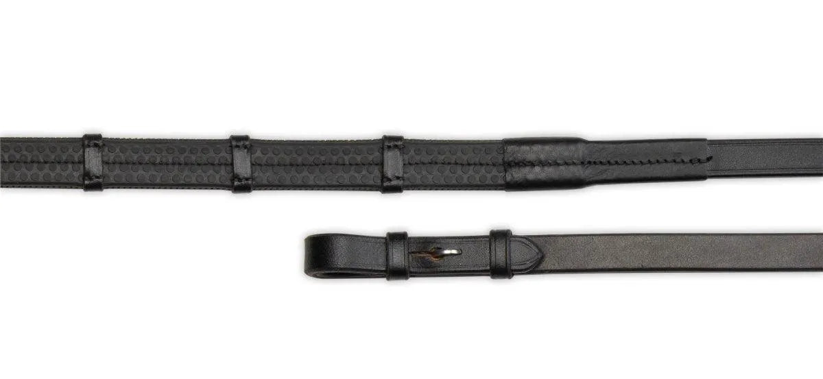 Velociti Gara Pimple Grip Contintental Reins - Black - 48X5/8