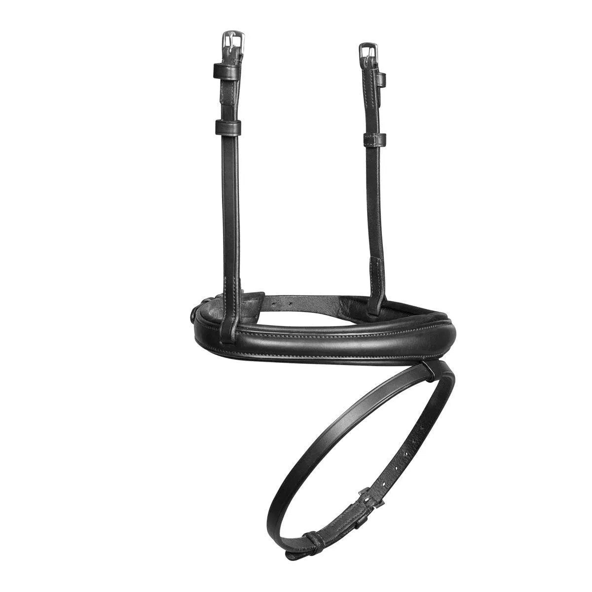 Velociti Lusso Padded Raised Cavesson Noseband - Black - Cob