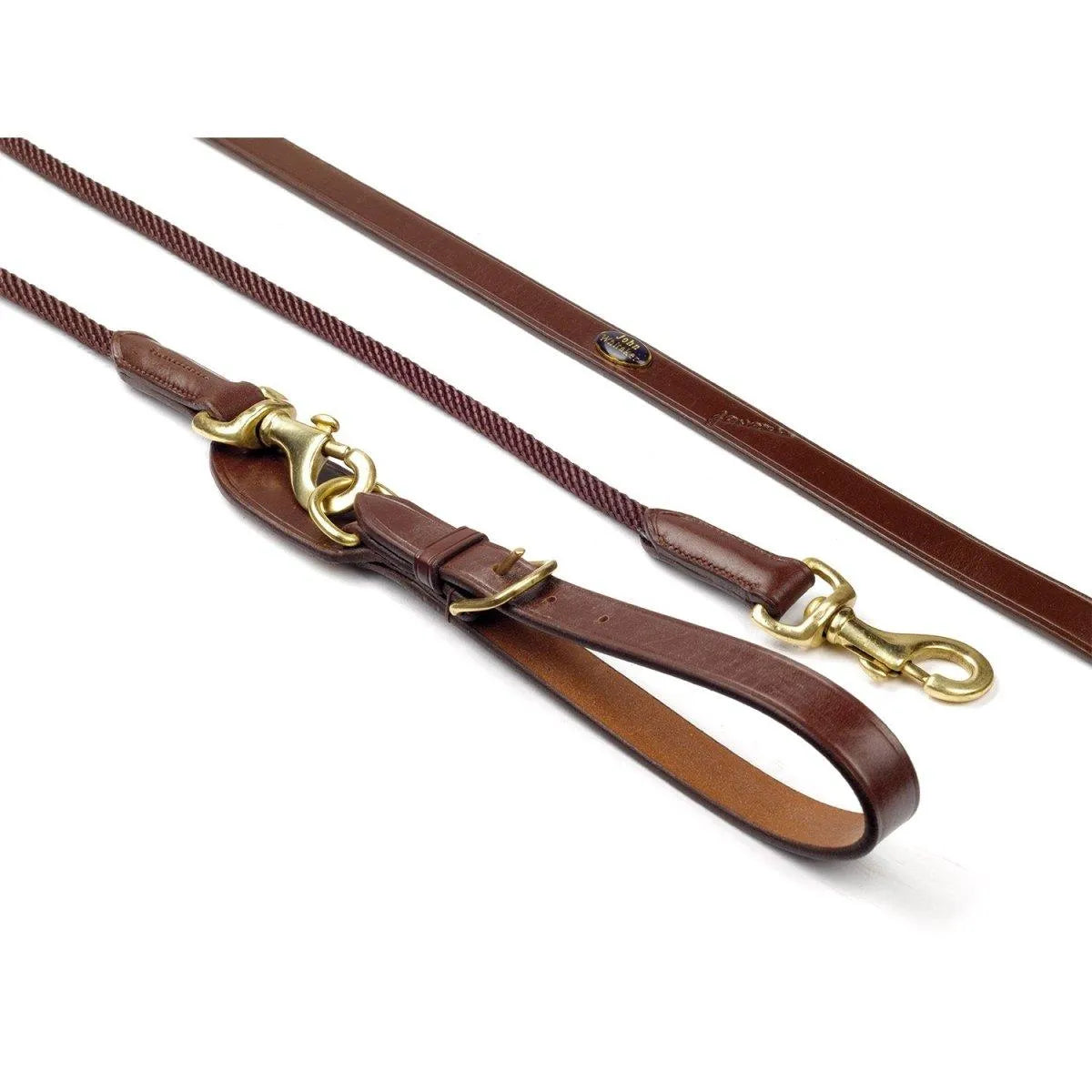 Whitaker Draw Reins Rope - Havana -