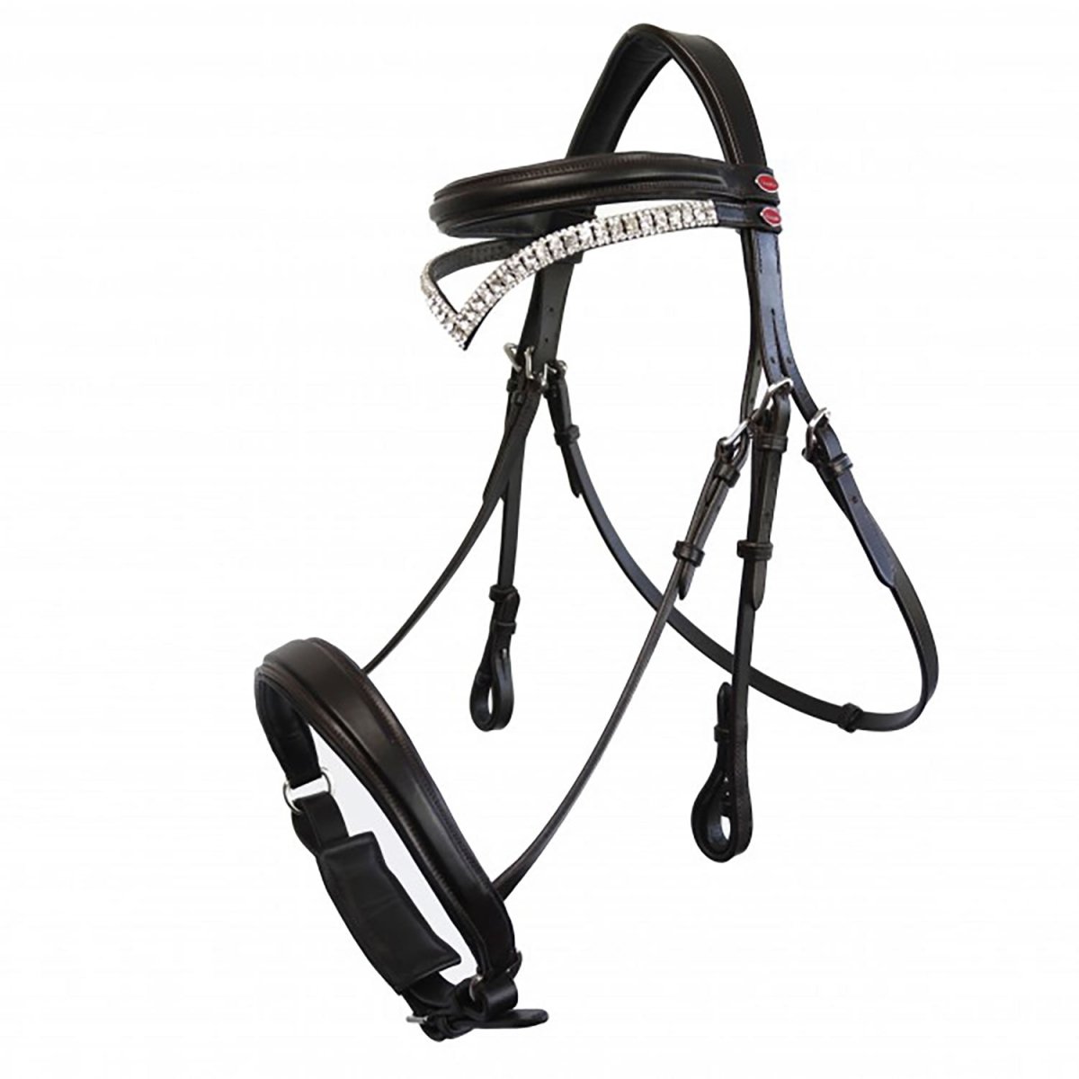 Whitaker Lynton Snaffle Bridle C/W Spare Browband - Black - Full