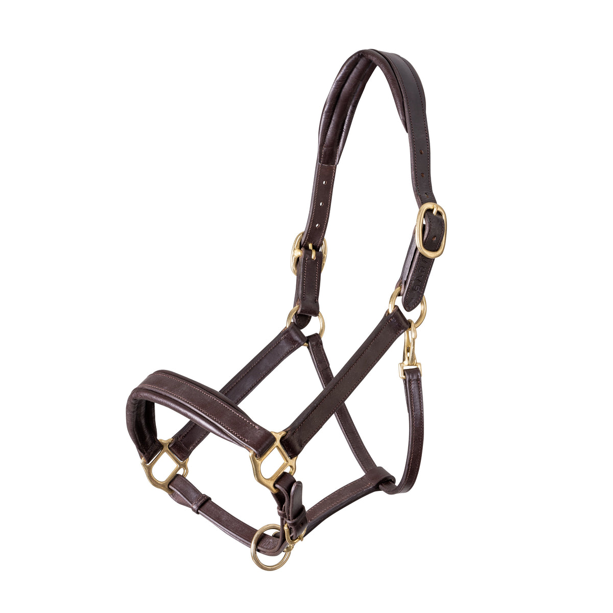 Velociti GARA Leather Travel Headcollar - Havana